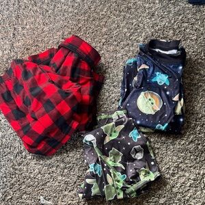 Cuddl Duds Kids' Red Plaid and Space Theme Pajama Set